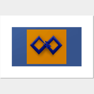 Ouroboros Lizardmen Flag - A Bit Aztec Style Posters and Art